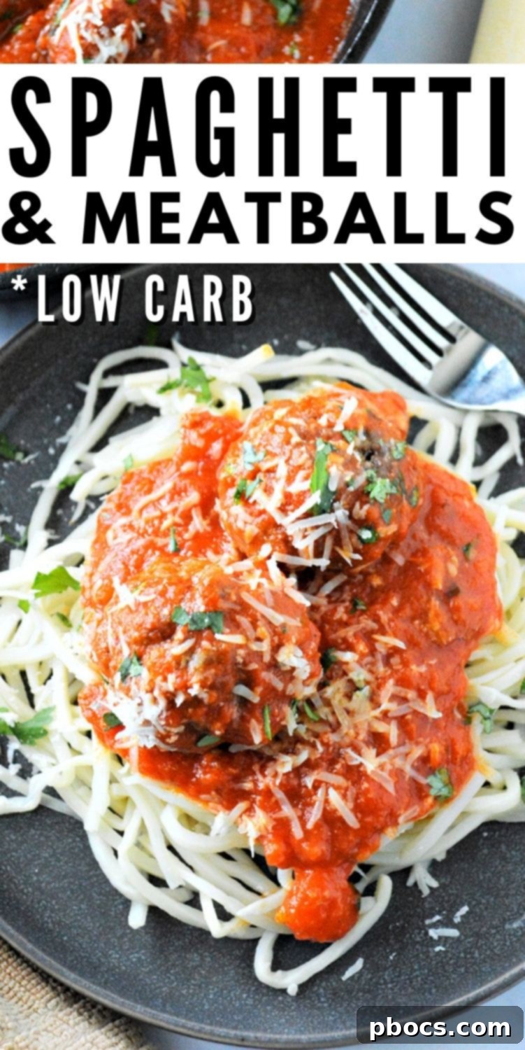 Low-Carb Spaghetti and Meatballs