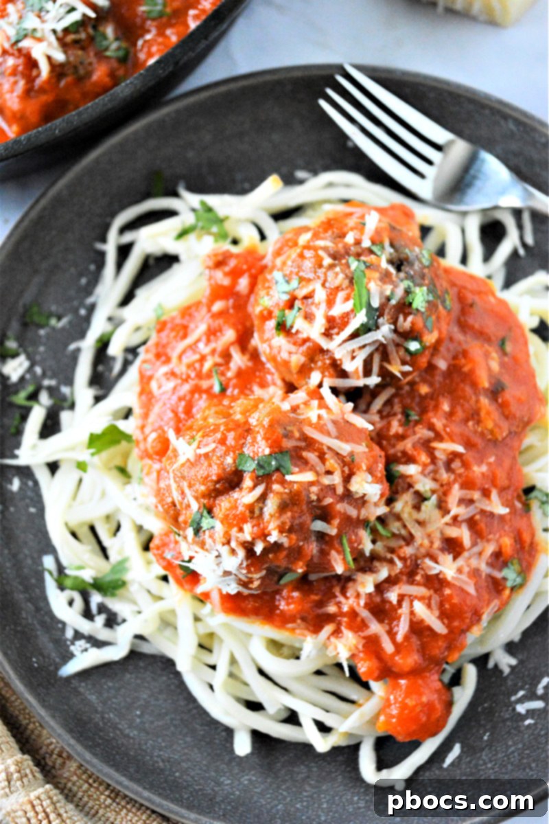 Low-Carb Spaghetti and Meatballs