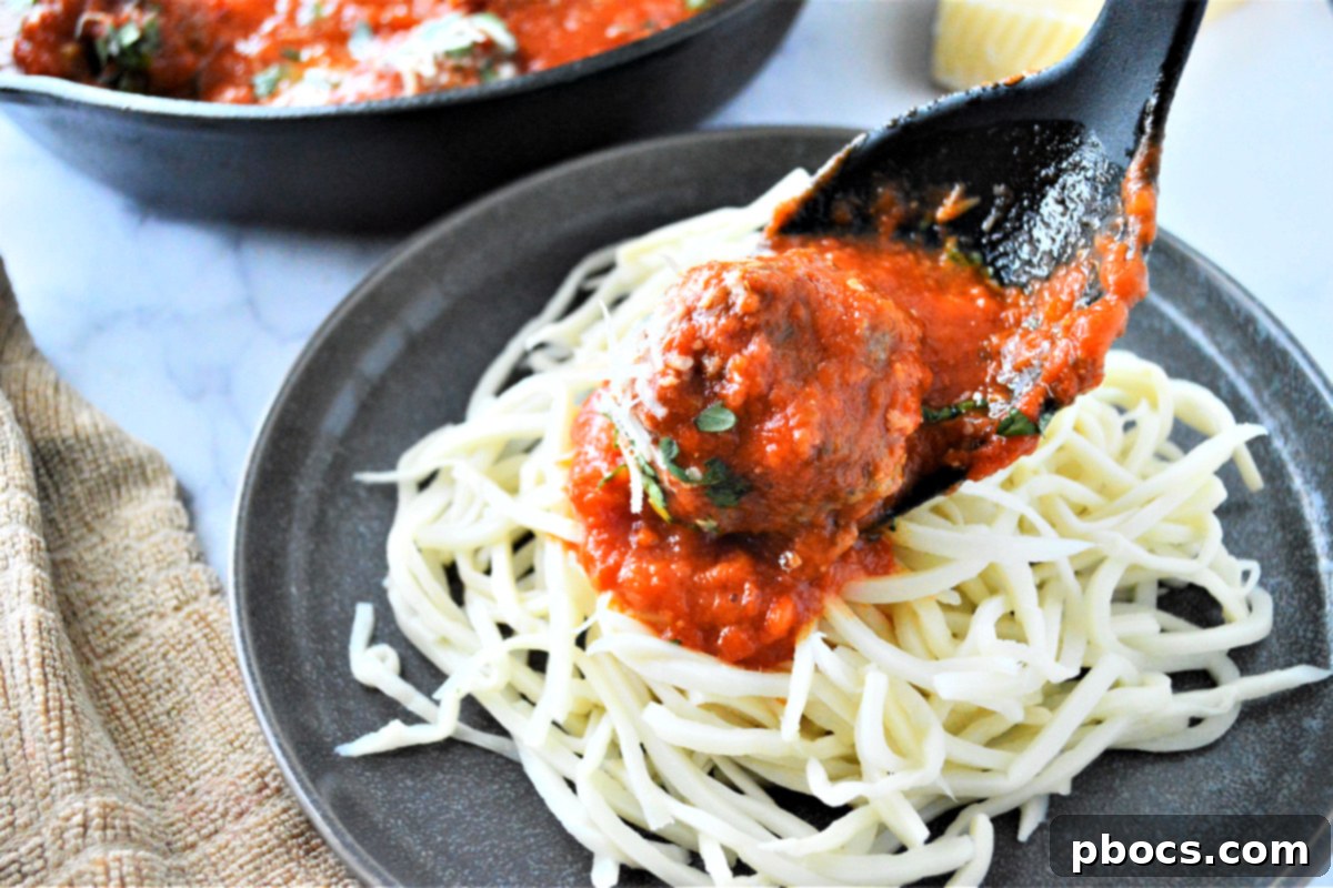 Low-Carb Spaghetti and Meatballs