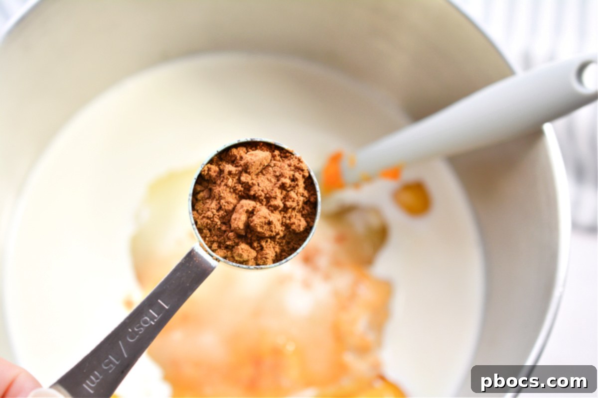 A closer look at the smooth pumpkin base mixture