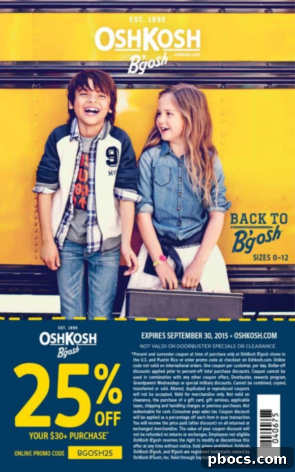 Stylish Back to School Outfits 25% Off OshKosh B'Gosh 12 OshKosh B'Gosh 25% Off Coupon for Back To School Fall 2015 Blogger Promotion