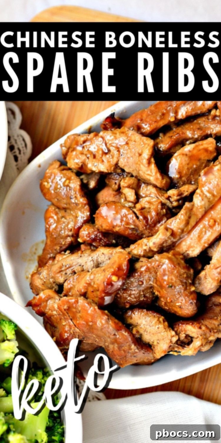 Keto Chinese Boneless Spare Ribs Pinterest Pin