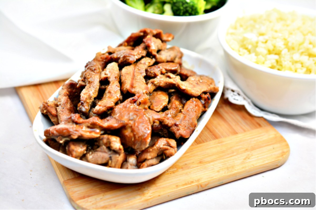 Close-up of baked Keto Chinese Boneless Spare Ribs