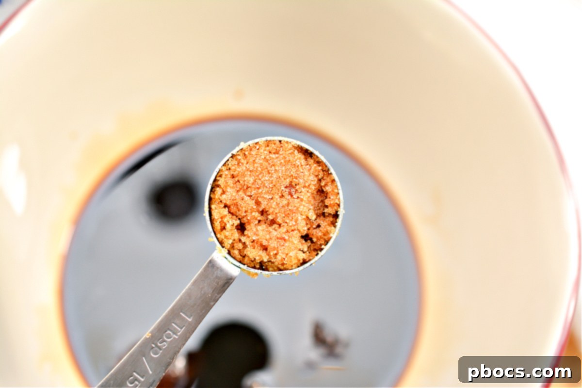 Mixing marinade ingredients for spare ribs