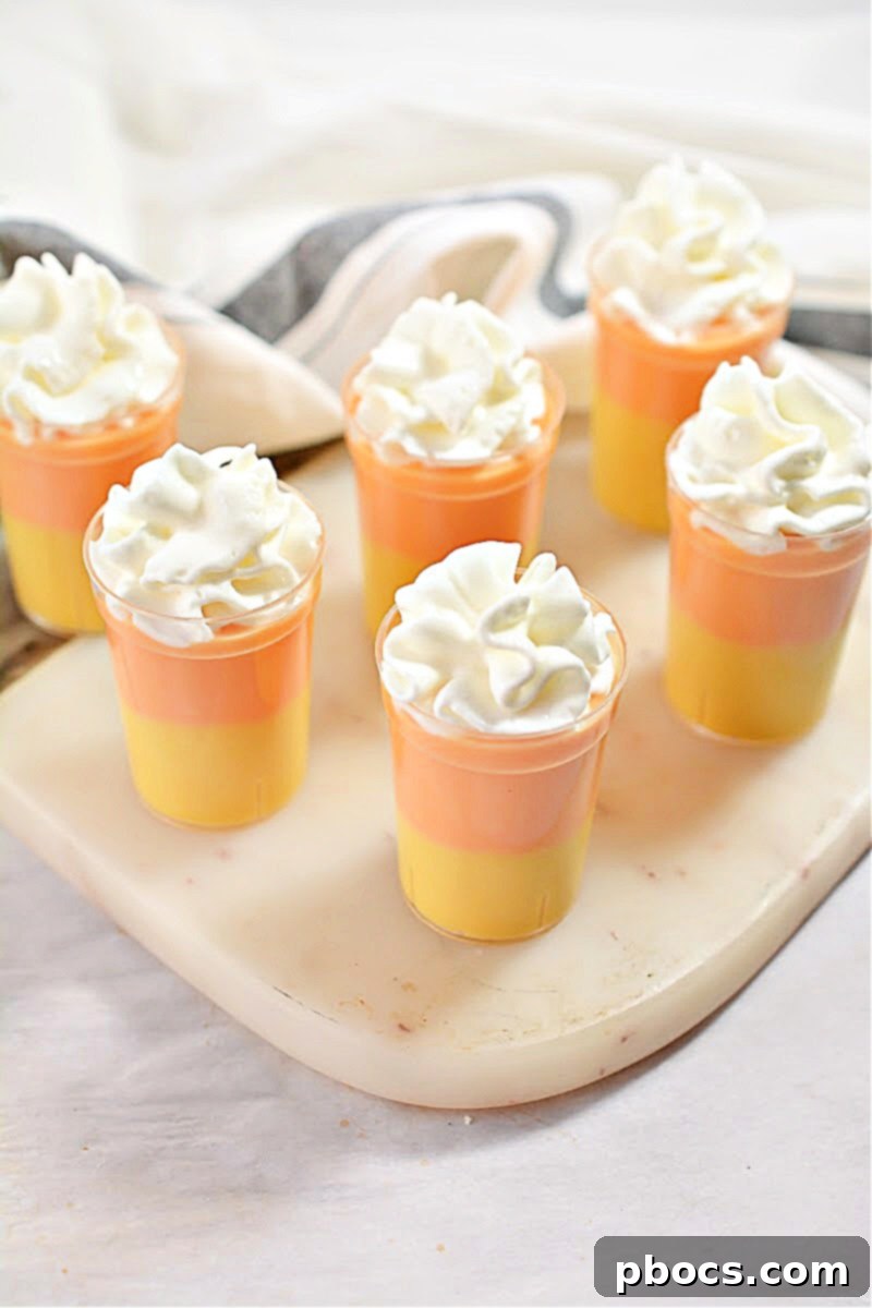 Candy Corn Keto Cheesecake Shooters