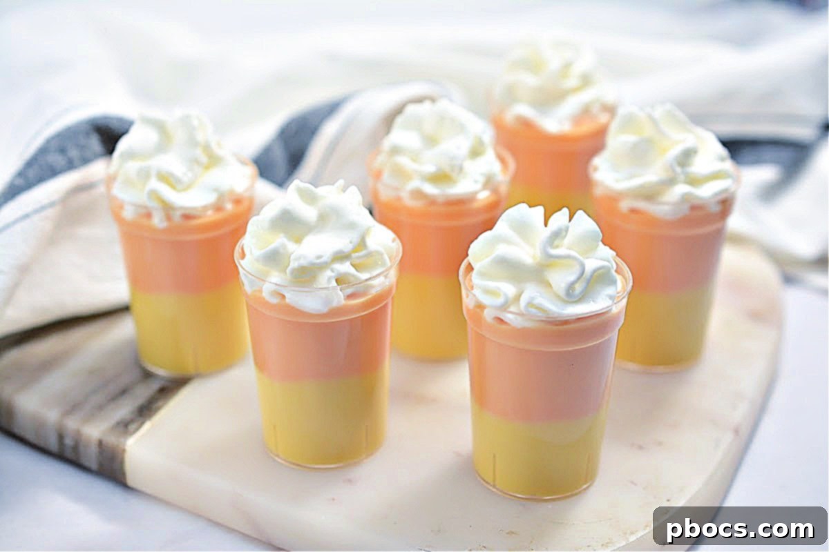 Candy Corn Keto Cheesecake Shooters