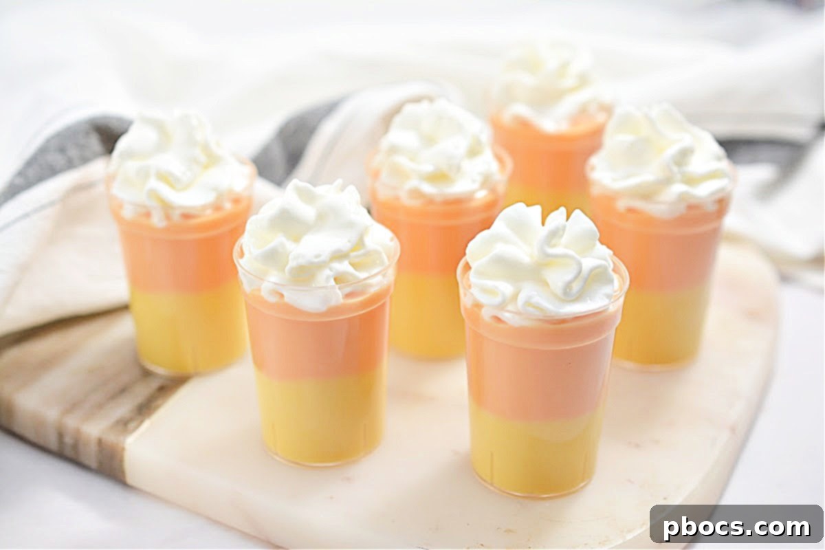Candy Corn Keto Cheesecake Shooters