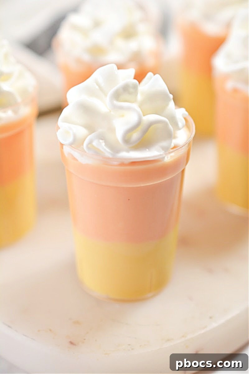 Candy Corn Keto Cheesecake Shooters