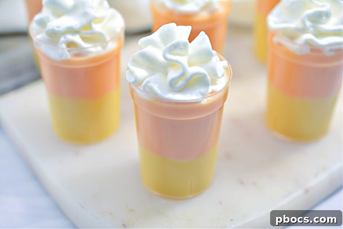 Candy Corn Keto Cheesecake Shooters