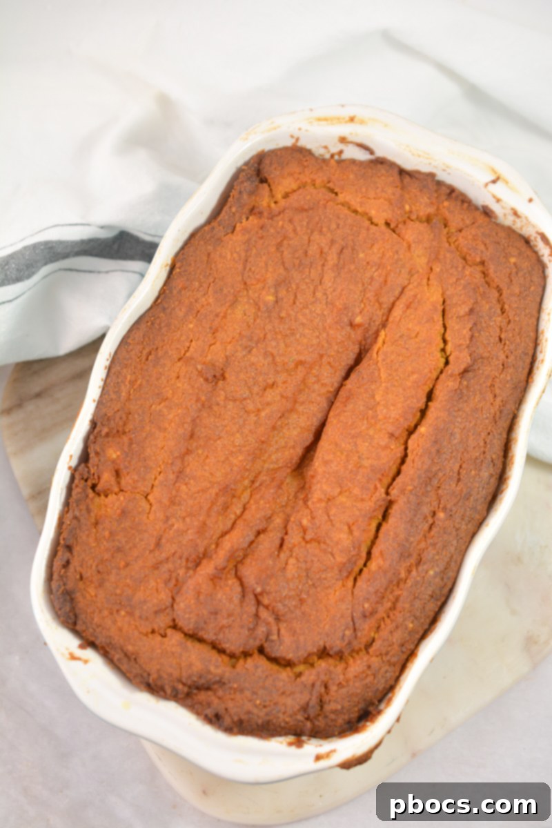 Keto Pumpkin Pound Cake cooling on a wire rack