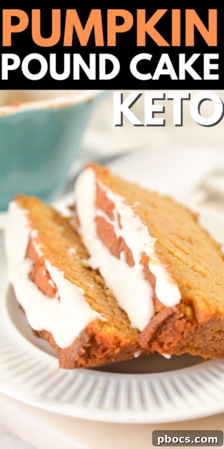 Keto Pumpkin Pound Cake pin graphic