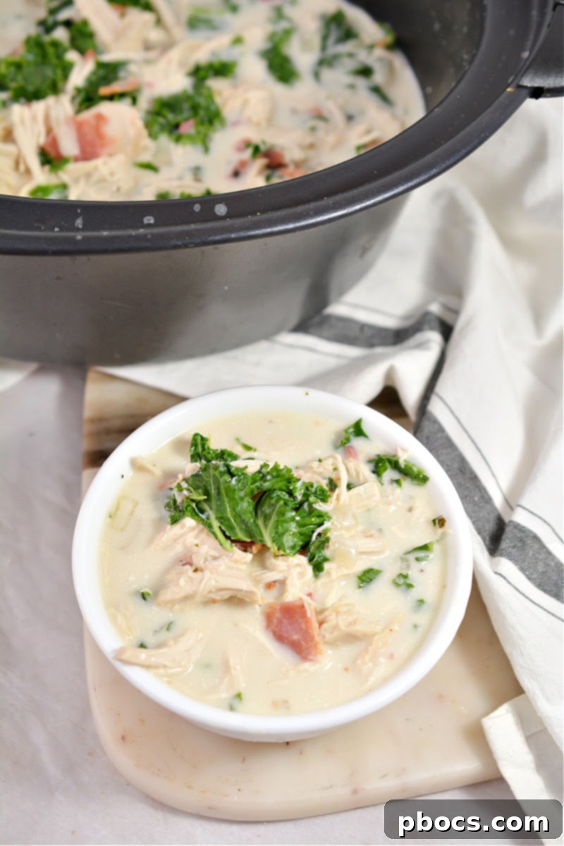 Close up of Keto Crockpot Chicken Chili