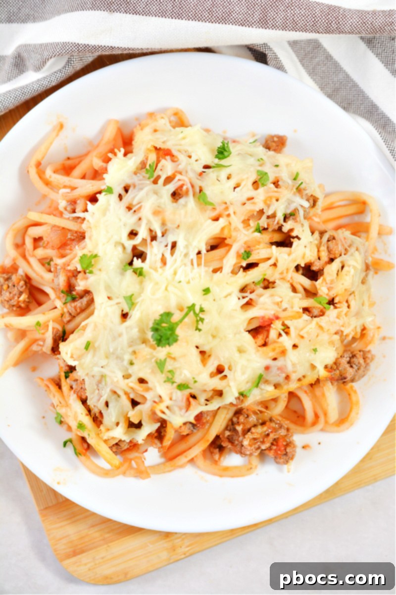 Delicious and Easy Keto Baked Spaghetti Dish