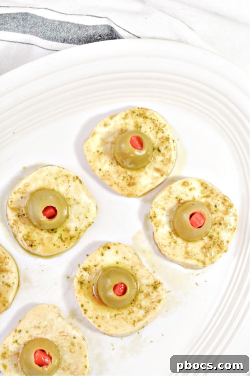 Keto Marinated Eyeballs - Halloween Snack Idea