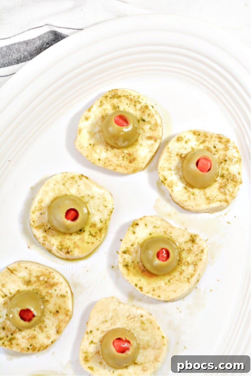 Keto Marinated Eyeballs - Halloween Snack Idea