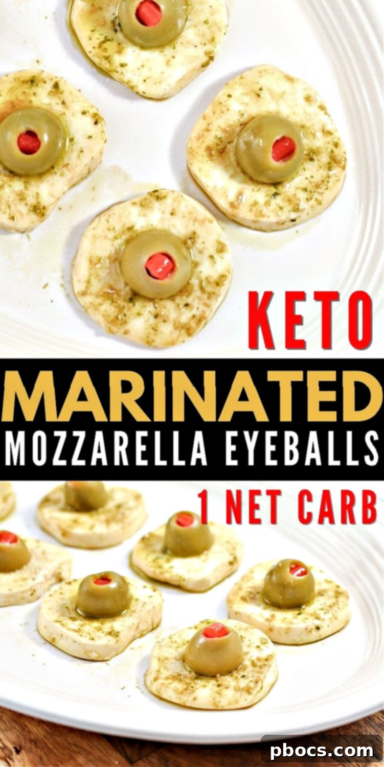 Keto Marinated Eyeballs - Halloween Snack Idea