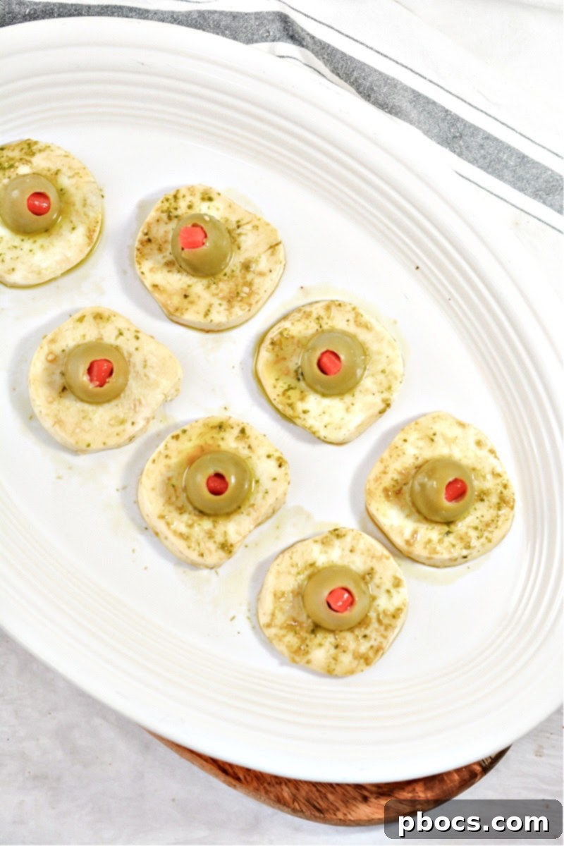 Keto Marinated Eyeballs - Halloween Snack Idea