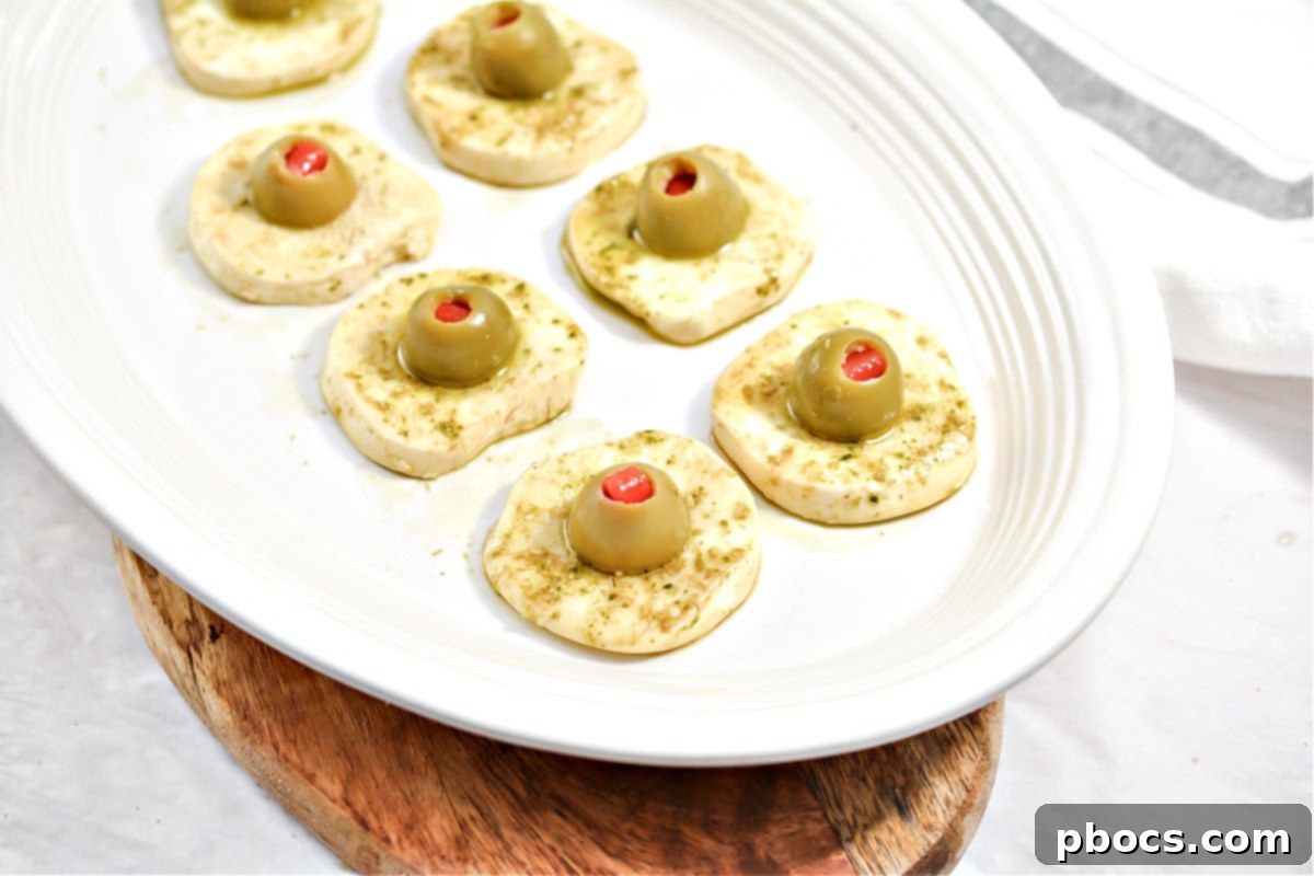 Keto Marinated Eyeballs - Halloween Snack Idea