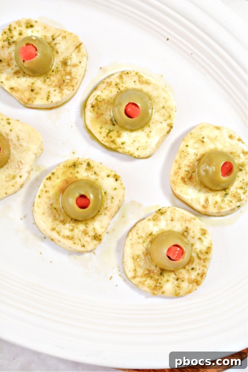 Keto Marinated Eyeballs - Halloween Snack Idea