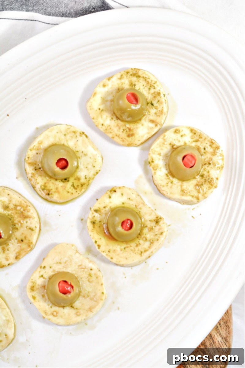 Keto Marinated Eyeballs - Halloween Snack Idea
