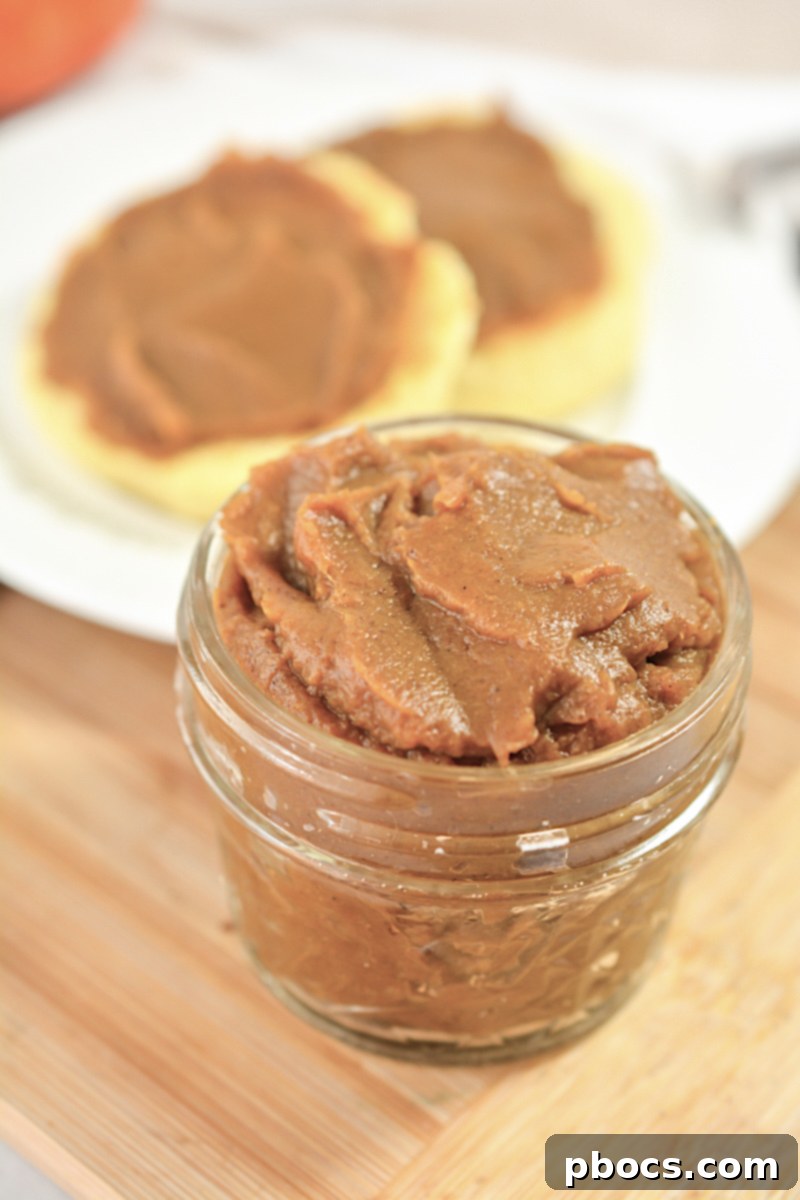 Homemade Keto Pumpkin Butter in a Jar
