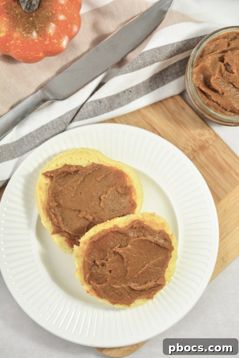 Keto Pumpkin Butter on Low-Carb Bread