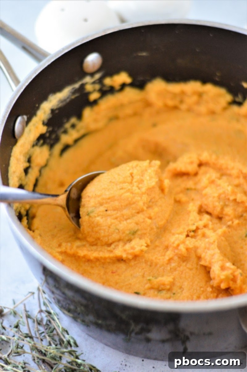 Smooth and creamy pumpkin cauliflower mash