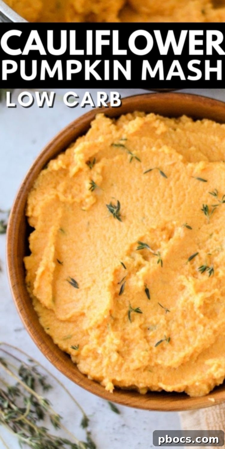Low Carb Cauliflower And Pumpkin Mash Pinterest Pin