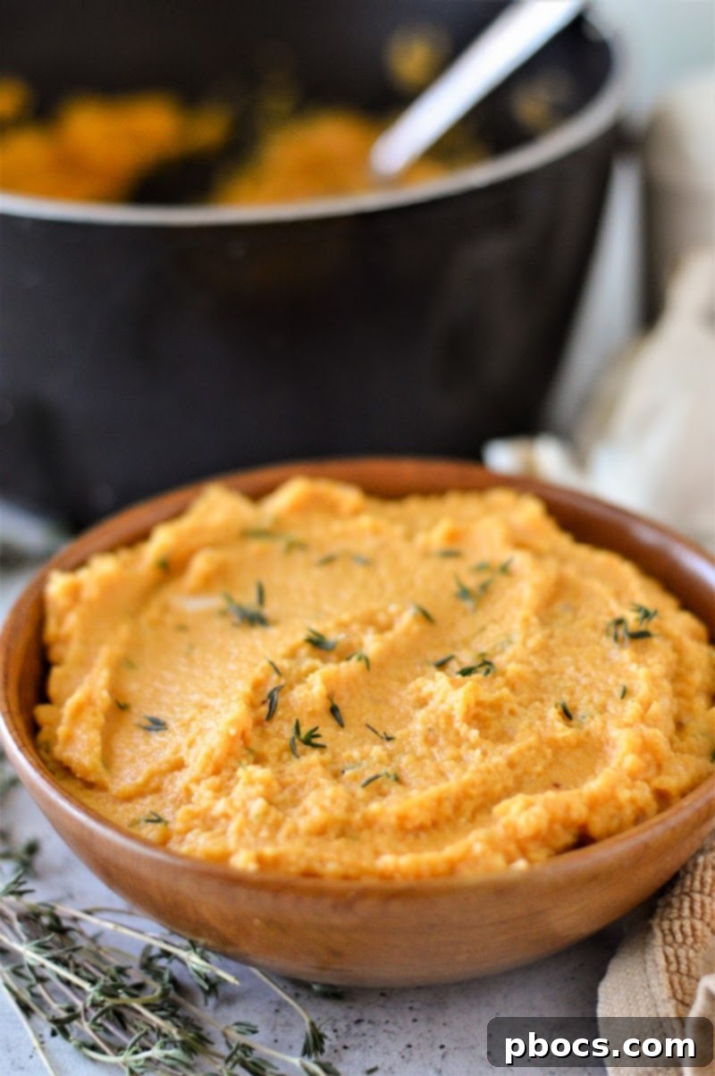 Hearty Cauliflower and Pumpkin Mash for holidays