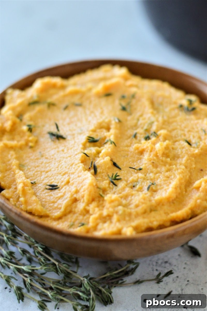 Final dish of Low Carb Cauliflower And Pumpkin Mash
