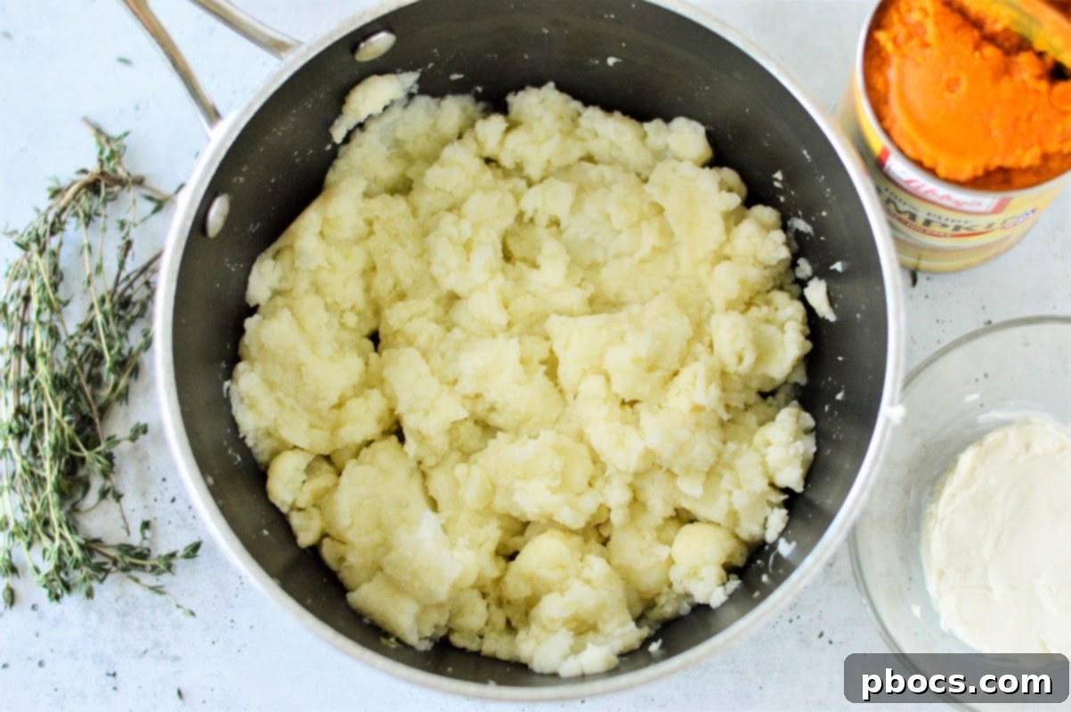 Boiling cauliflower for mash