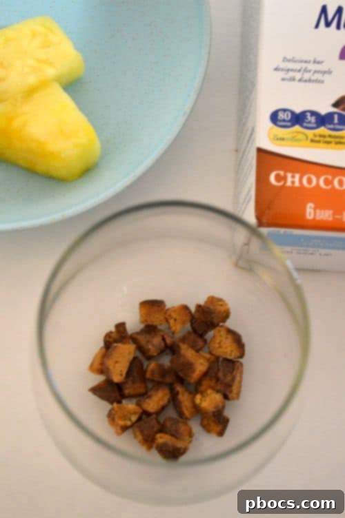 First layer of Glucerna bar pieces