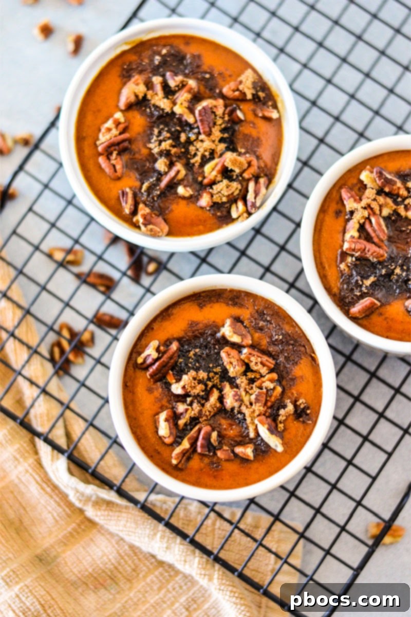 Low Carb Pumpkin Pecan Custard