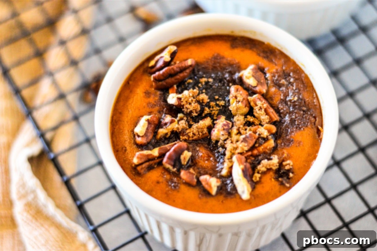Low Carb Pumpkin Pecan Custard