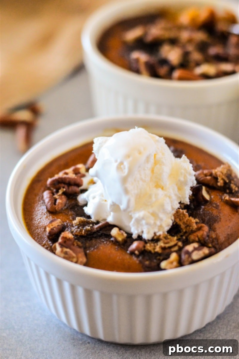 Low Carb Pumpkin Pecan Custard