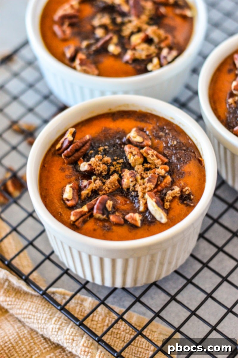 Low Carb Pumpkin Pecan Custard