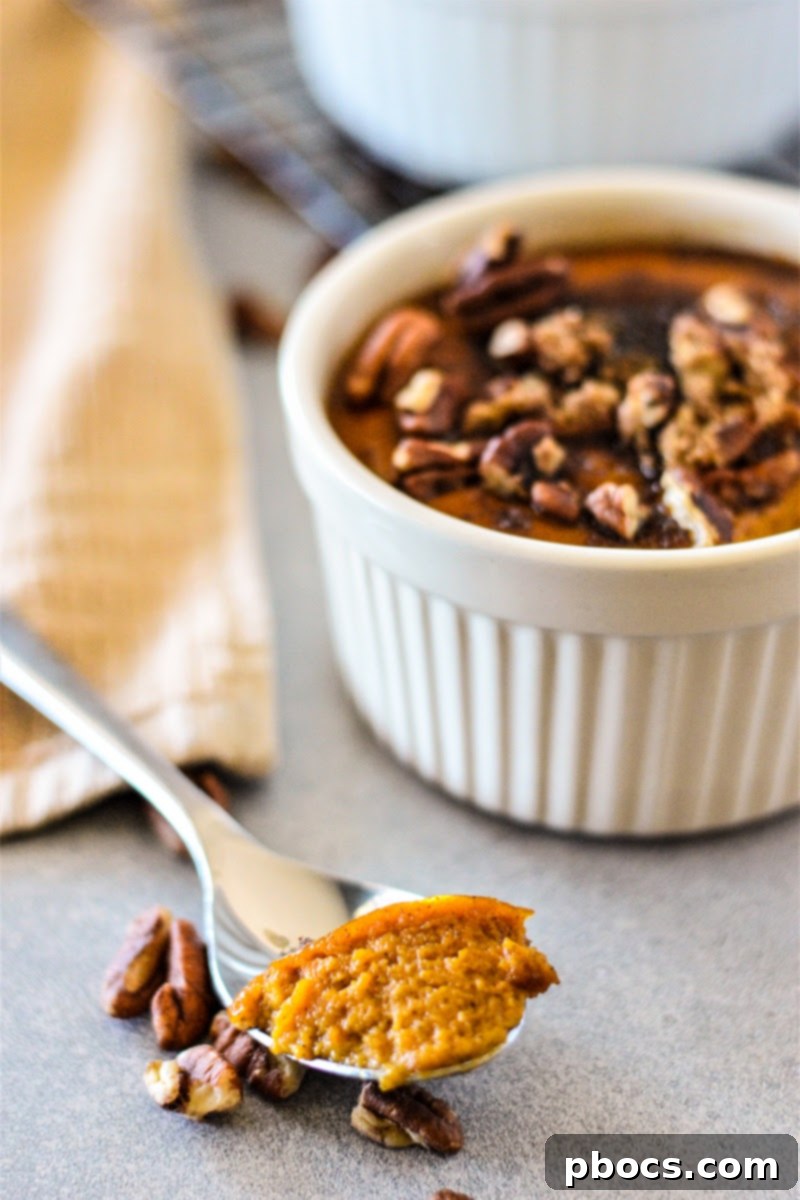 Low Carb Pumpkin Pecan Custard