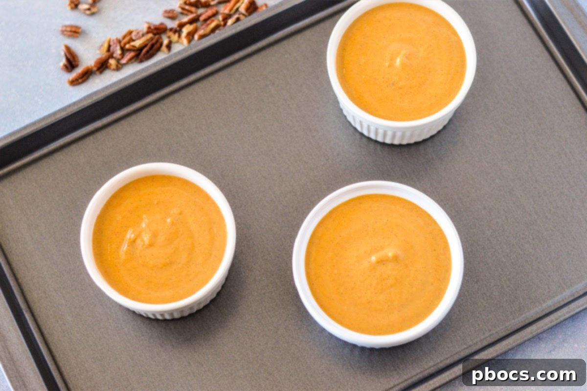 Low Carb Pumpkin Pecan Custard