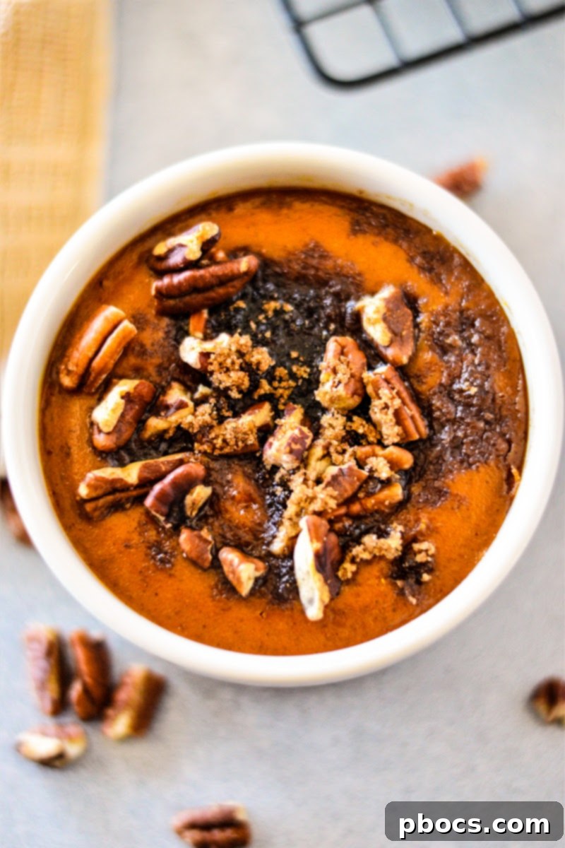 Low Carb Pumpkin Pecan Custard
