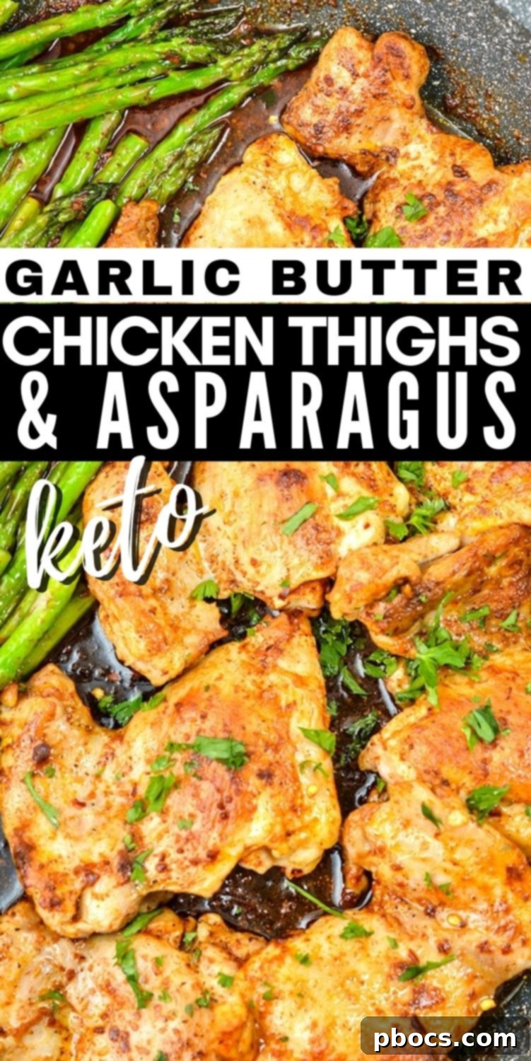 Savory Garlic Butter Keto Chicken Thighs with Asparagus 19 Keto Garlic Butter Chicken Thighs and Asparagus