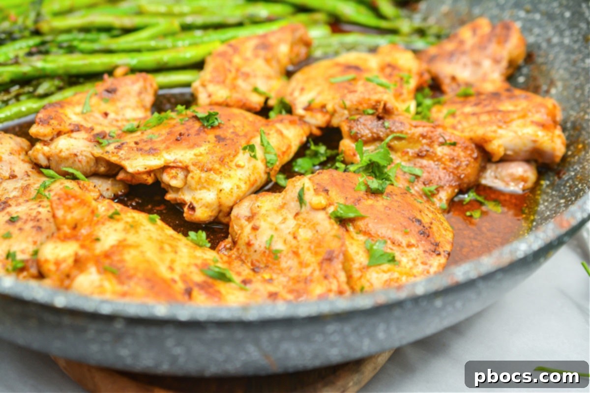 Savory Garlic Butter Keto Chicken Thighs with Asparagus 3 Keto Garlic Butter Chicken Thighs and Asparagus