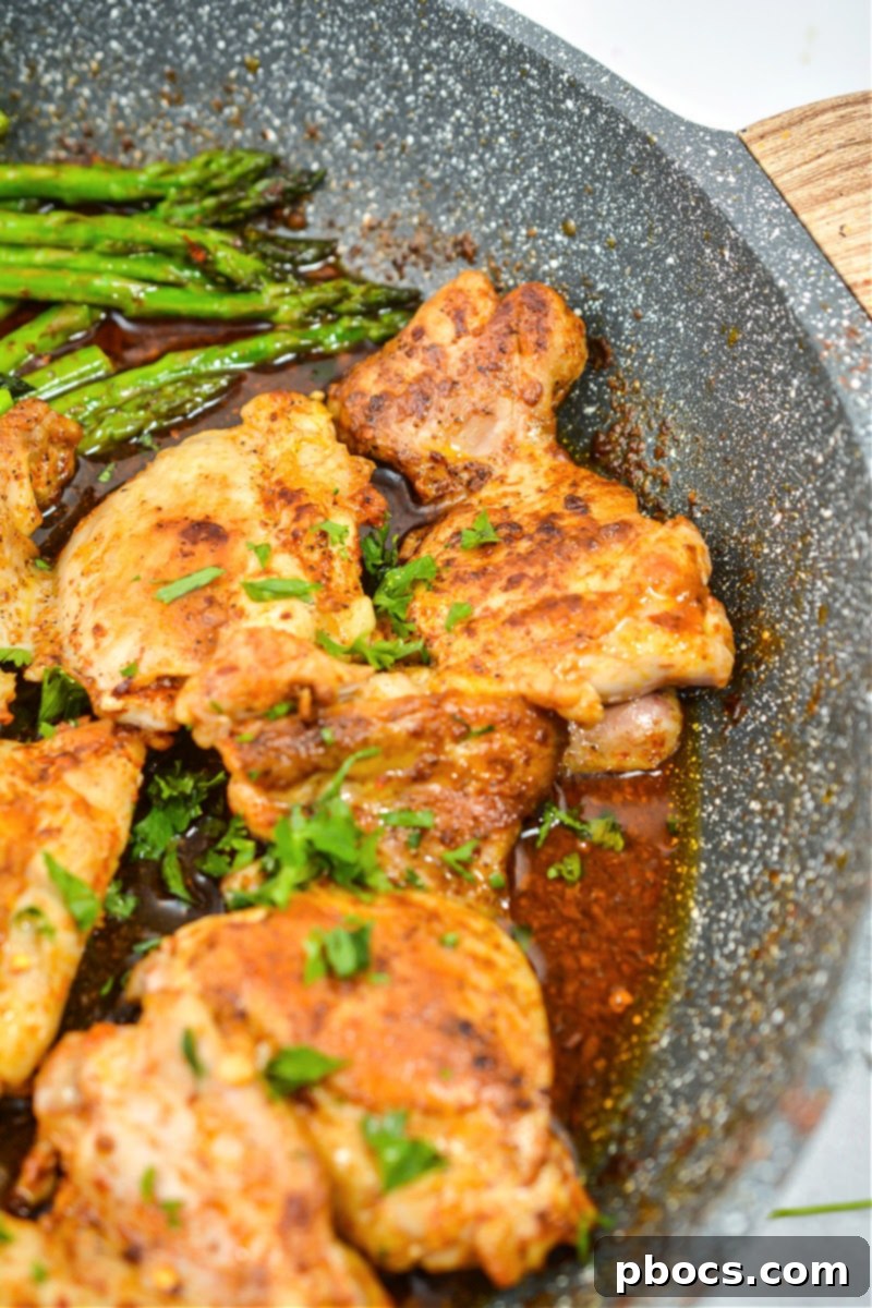 Savory Garlic Butter Keto Chicken Thighs with Asparagus 6 Keto Garlic Butter Chicken Thighs and Asparagus