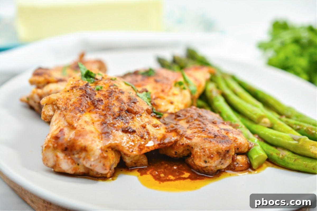 Savory Garlic Butter Keto Chicken Thighs with Asparagus 7 Keto Garlic Butter Chicken Thighs and Asparagus