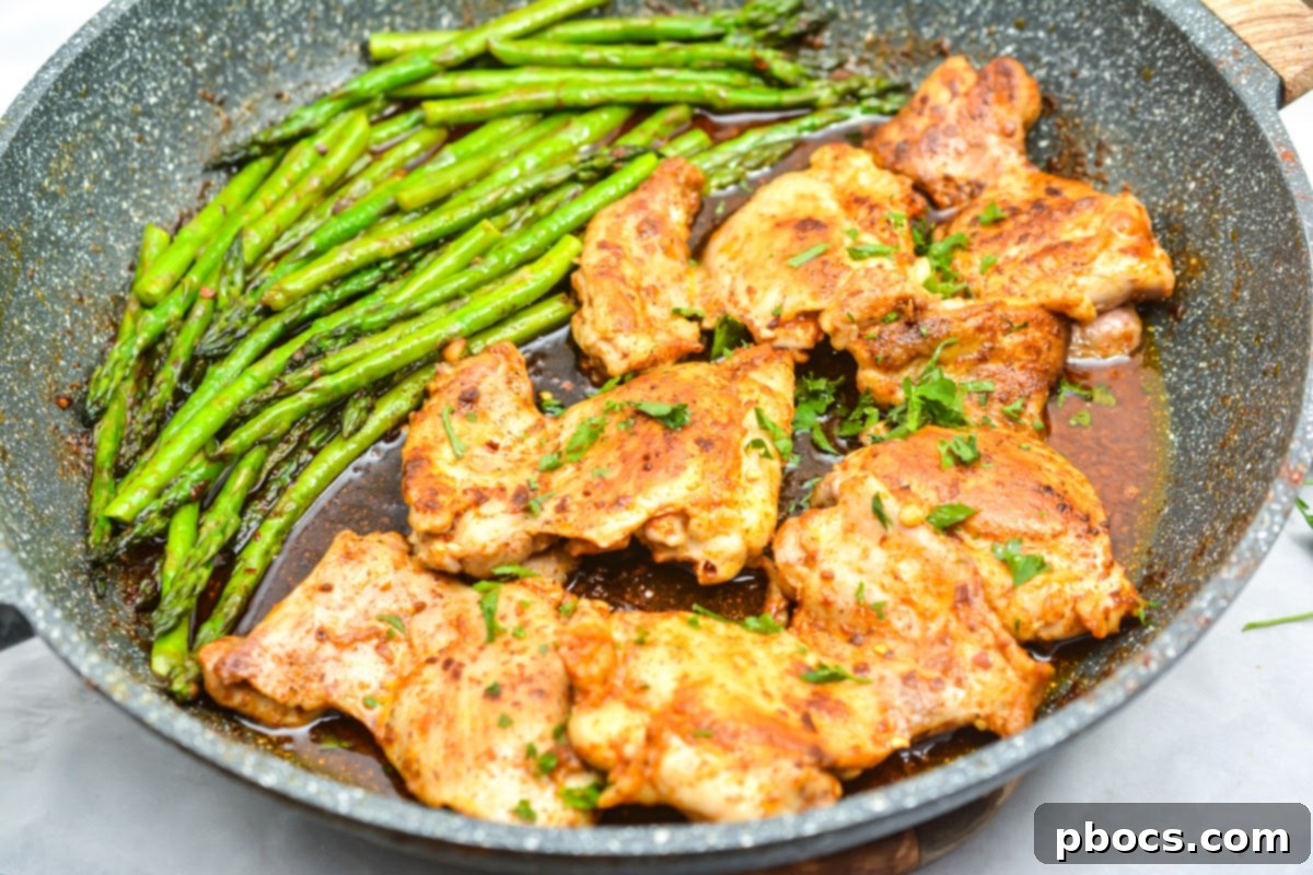 Savory Garlic Butter Keto Chicken Thighs with Asparagus 9 Keto Garlic Butter Chicken Thighs and Asparagus