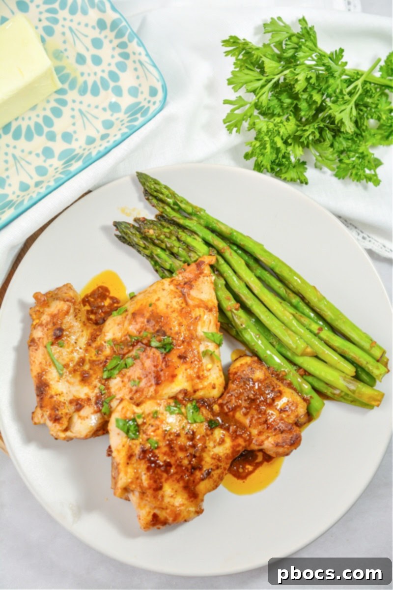 Savory Garlic Butter Keto Chicken Thighs with Asparagus 10 Keto Garlic Butter Chicken Thighs and Asparagus