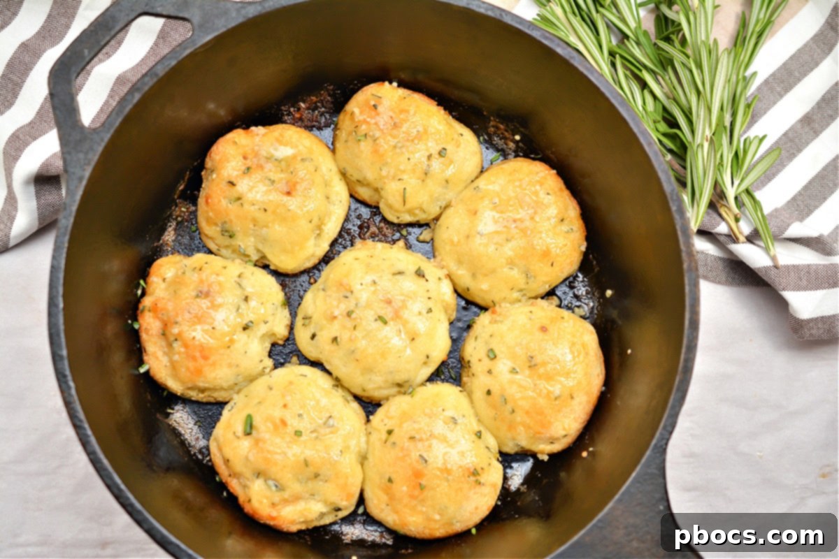 Skillet Keto Garlic Butter Rosemary Rolls