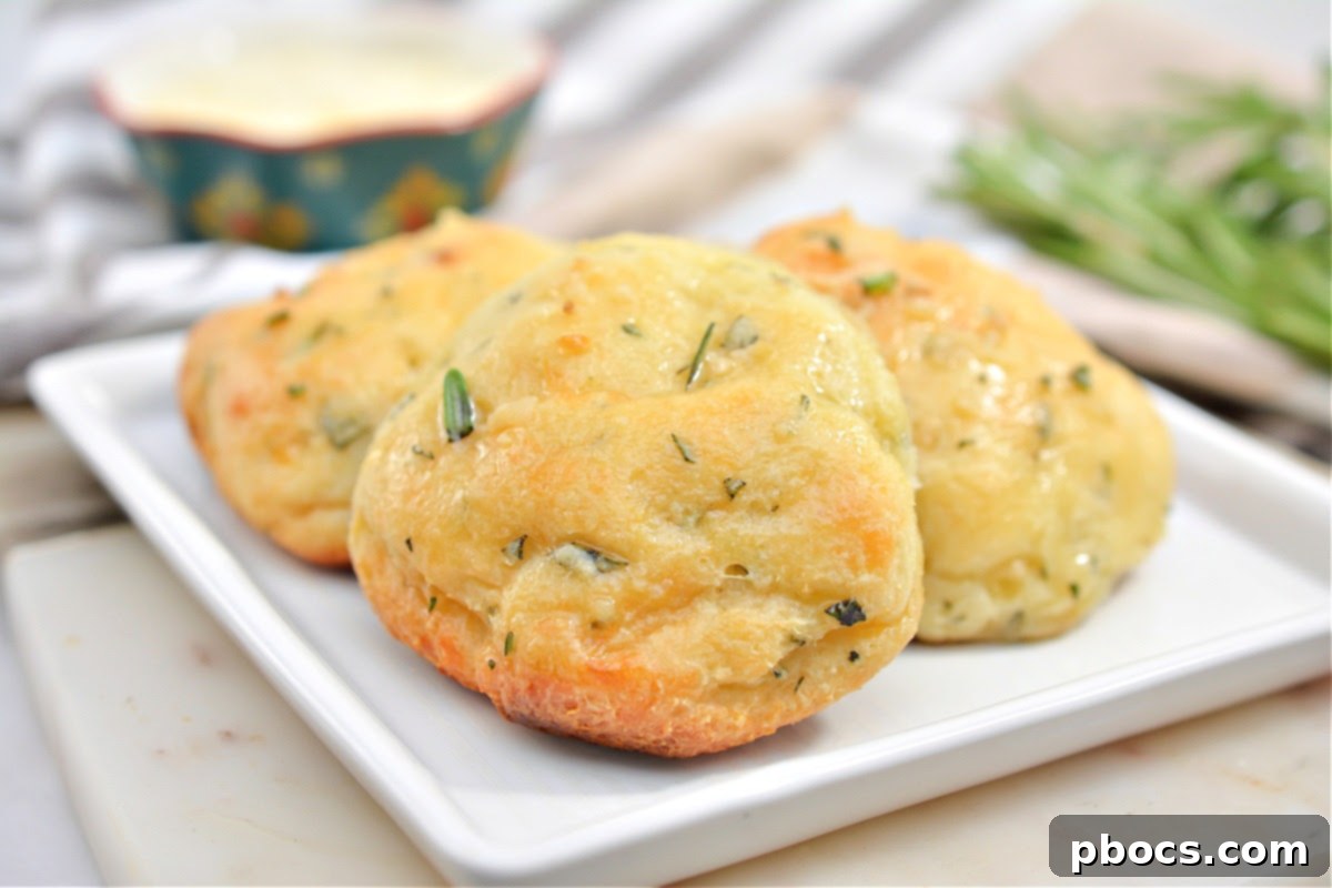 Skillet Keto Garlic Butter Rosemary Rolls