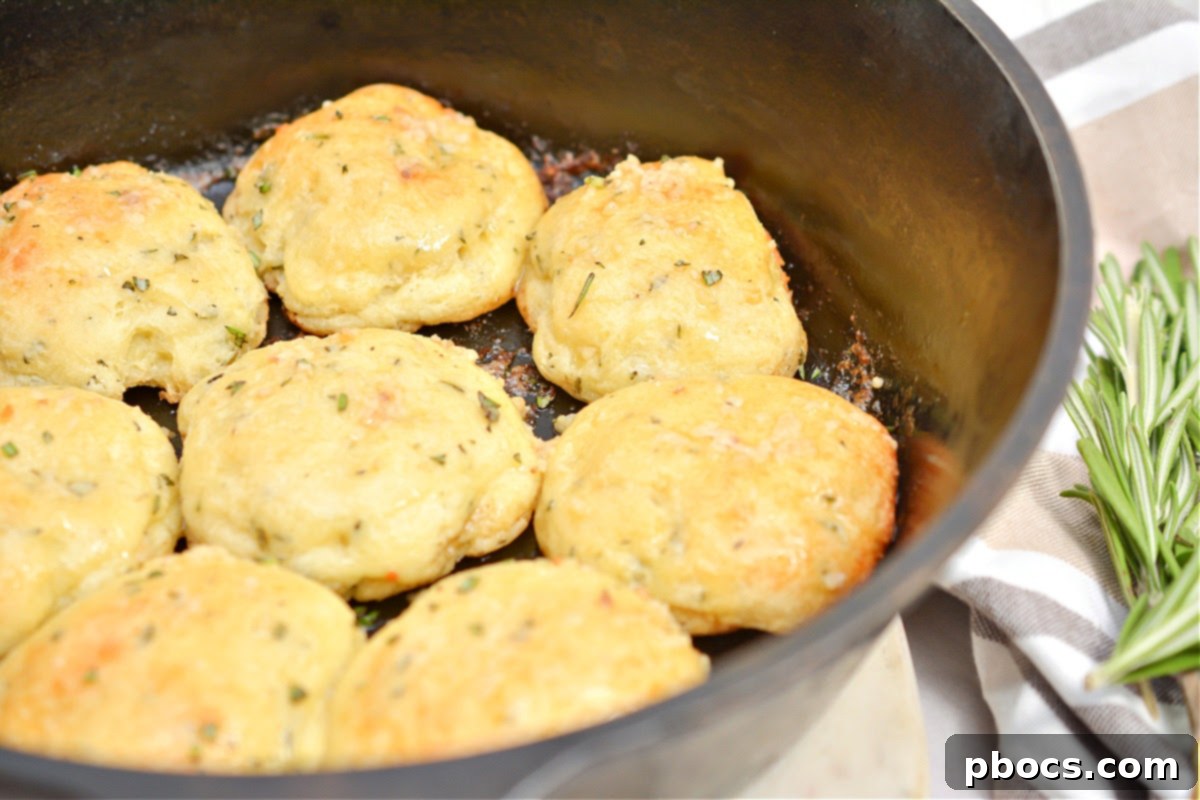 Skillet Keto Garlic Butter Rosemary Rolls