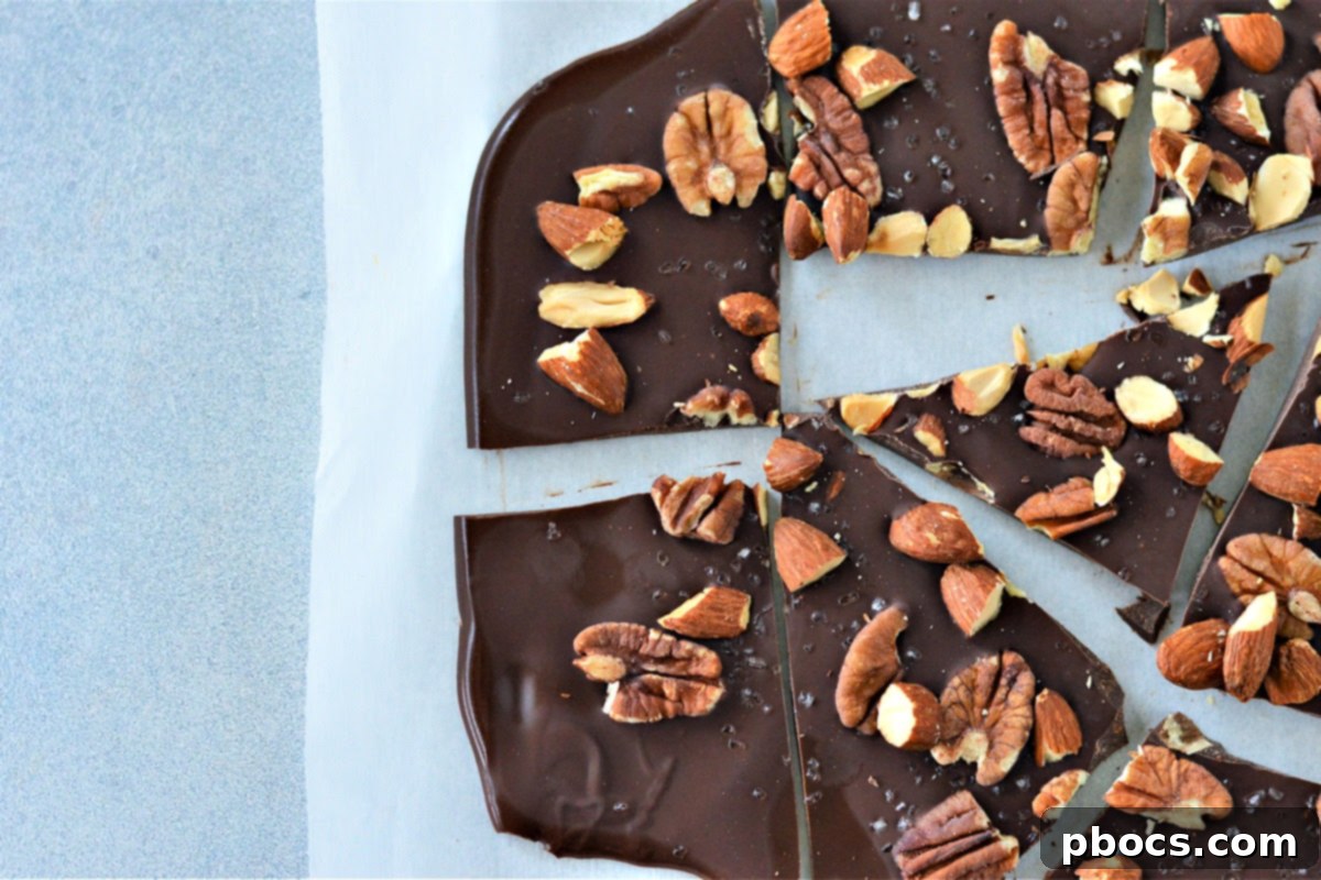 Sugar-Free Almond Pecan Keto Bark 6 Variety of Keto-Friendly Nuts for Chocolate Bark