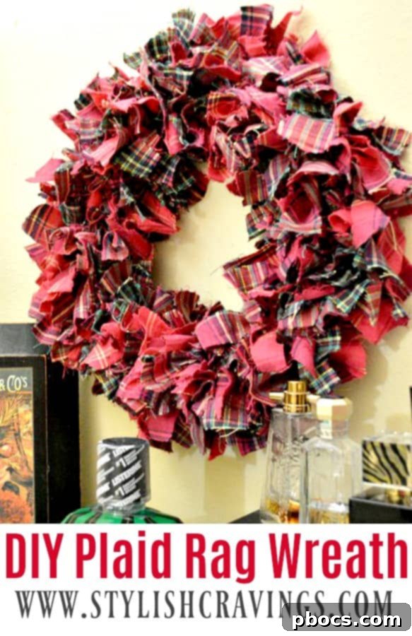 Easy Fall Plaid Wreath Craft Pin